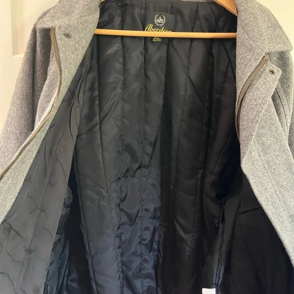 Grey wool blend xl jacket vintage aberdeen bomber style
